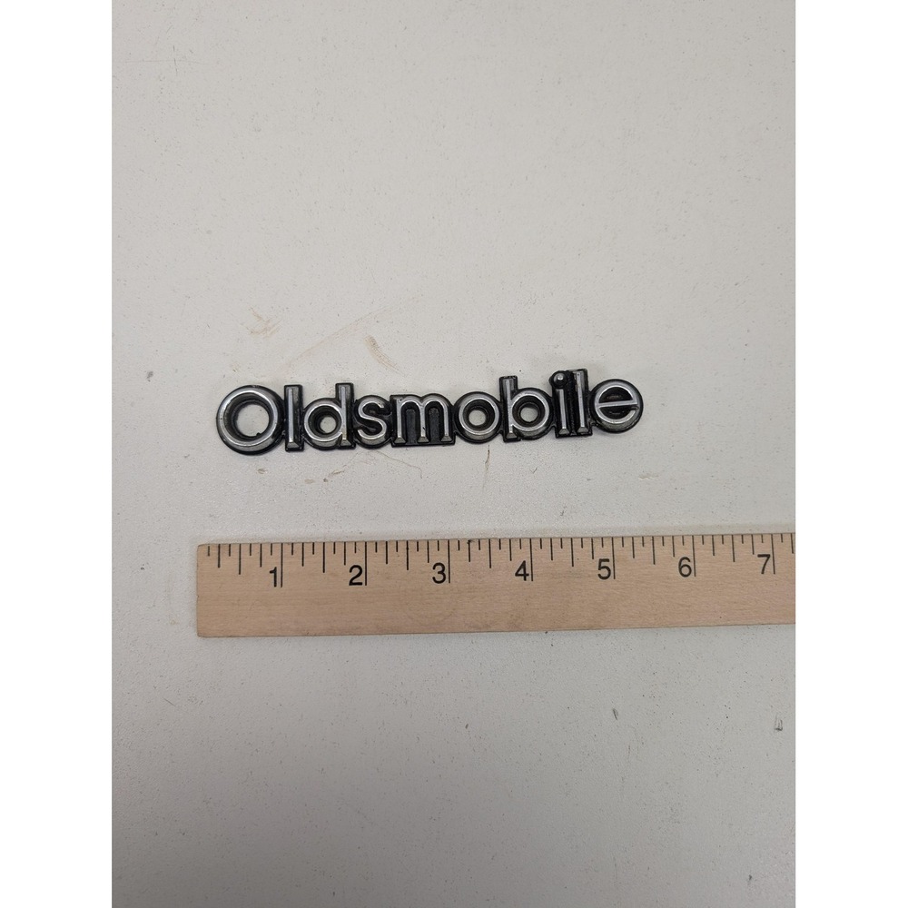 Oldsmobile Rear Emblem Silver Chrome Script Nameplate Badge Car‎ Trim OEM